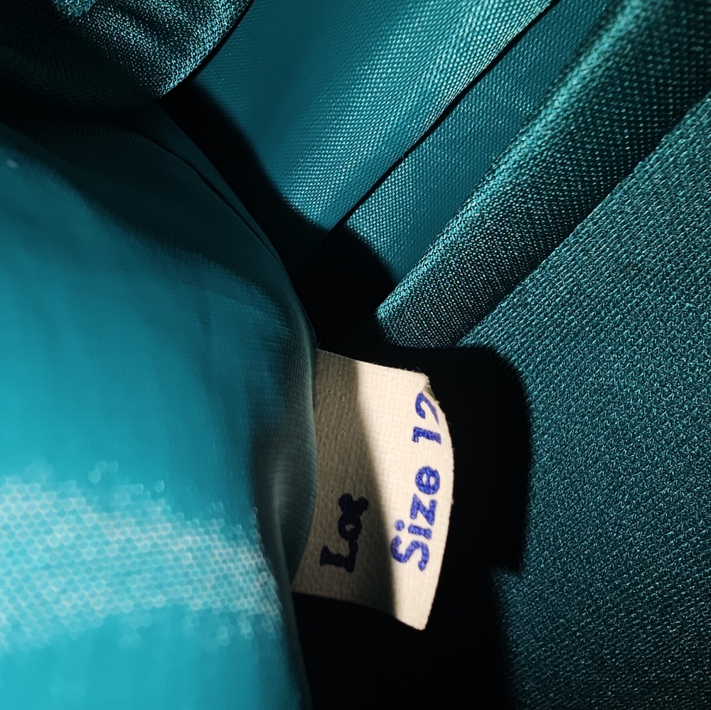 Cropped teal blazer - Picture 3 of 4